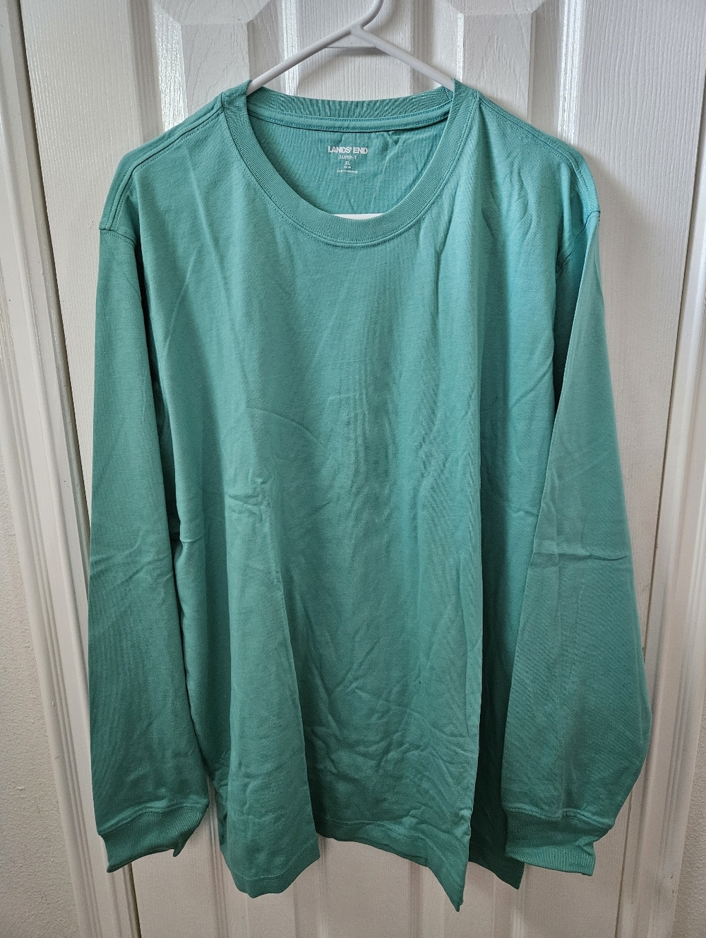 Land's End Long Sleeve Super-T Men's T-Shirt XL - Dusty Jade - NWT